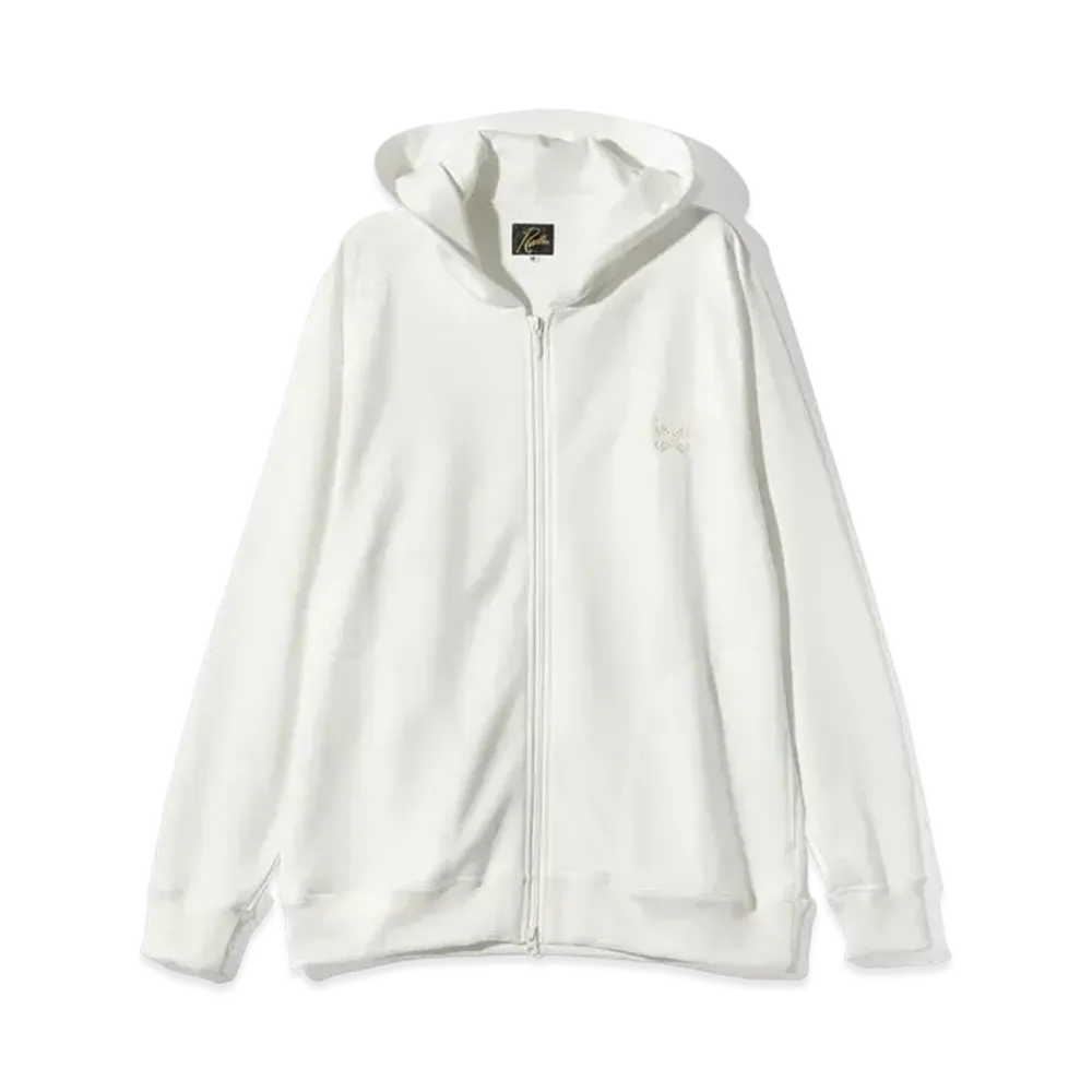 Needles Zipped Sweat Hoody - C/PE Bright Jersey "Off White"