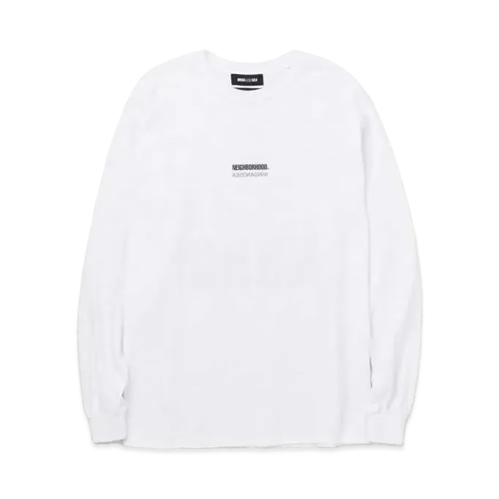 NEIGHBORHOOD WIND AND SEA NHWDS-1 / C-TEE . LS "White"