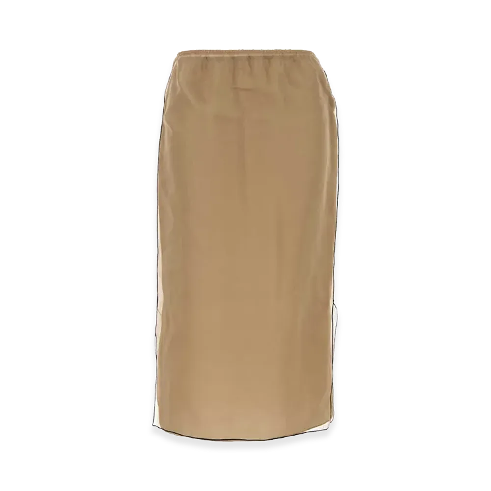 KHAITE Women's Organza Sydni Skirt "Beige"