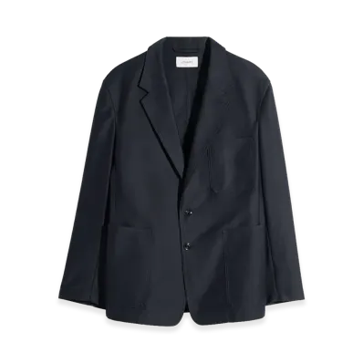 LEMAIRE Cotton Satin Single-Breasted Workwear Jacket "Urchin"