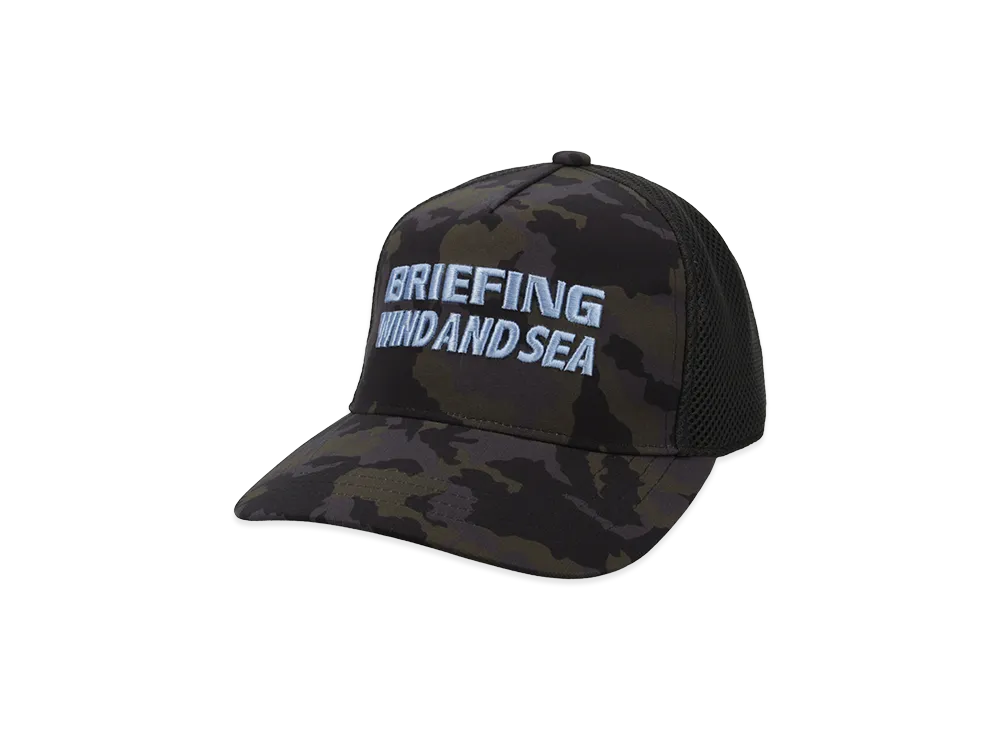WIND AND SEA x BRIEFING GOLF Camo Mesh Cap "Sax"