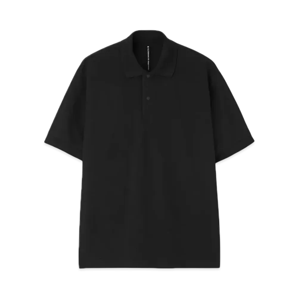 DESCENTE ALLTERRAIN Stretch Pique Polo Shirt "Smoke Black"