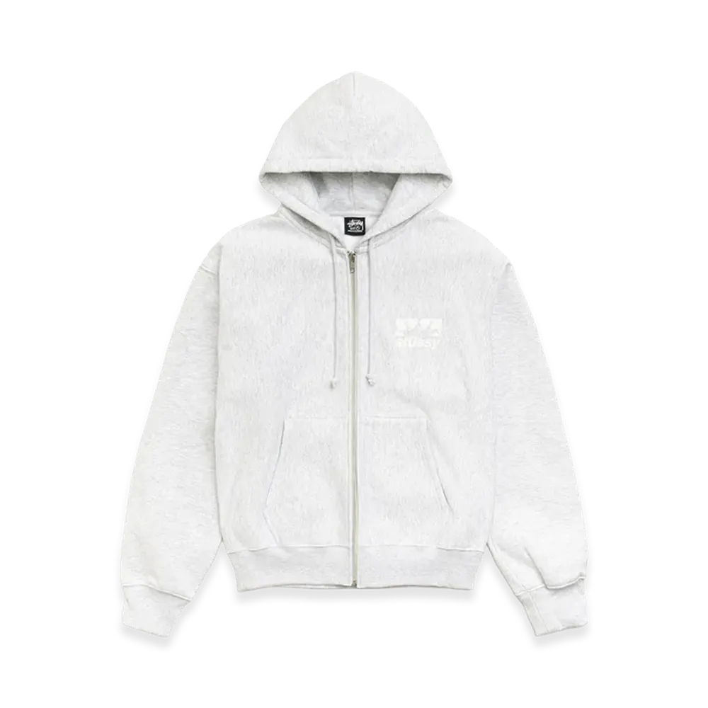 Stussy Box Crown Zip Hoodie "Ash Heather"