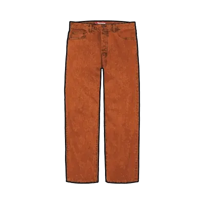 Supreme Regular Jean (25FW) "Overdyed Orange"