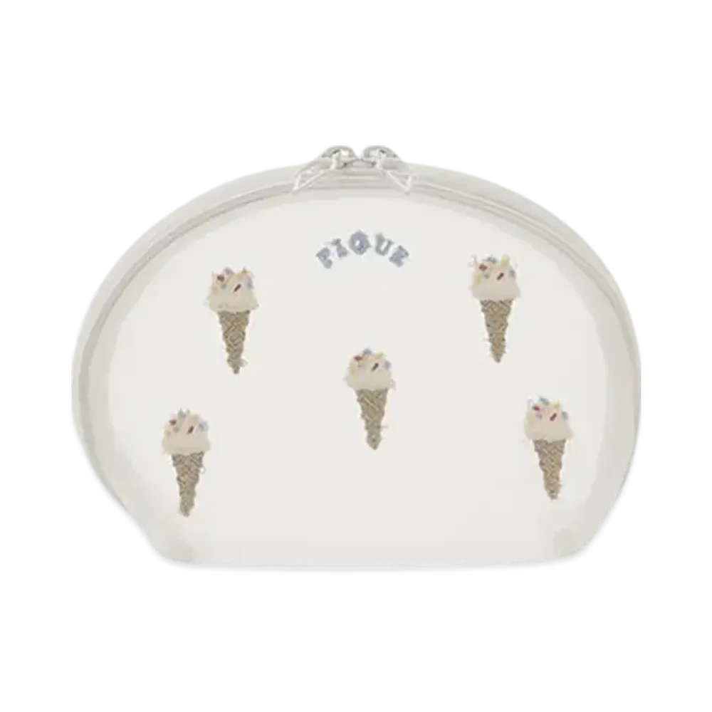 GELATO PIQUE Ice Embroidery Pouch "Off White"