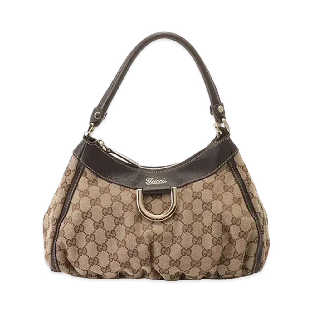 GUCCI GG Canvas Abbey Shoulder Bag "Beige"