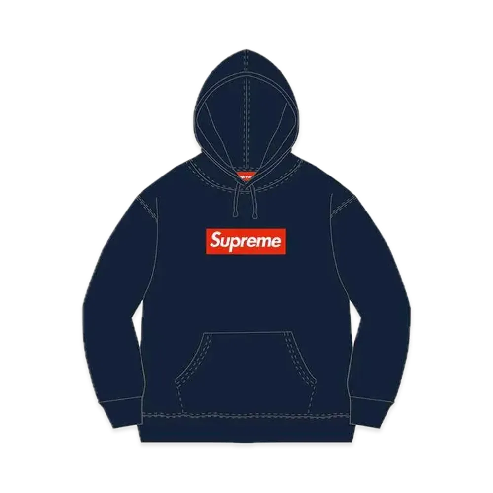 Supreme Box Logo Hooded Sweatshirt "Navy" (10FW)