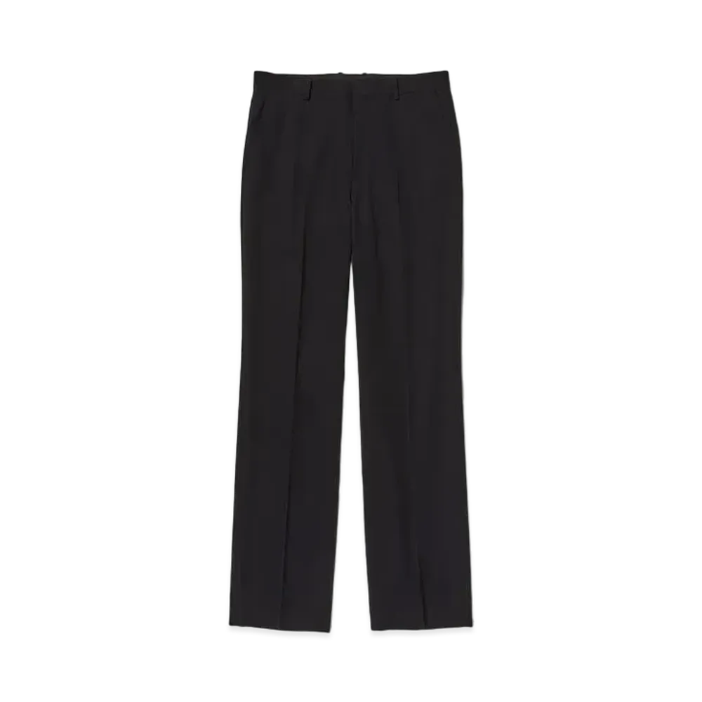 AURALEE LIGHT WOOL MAX GABARDINE SLACKS "Black"
