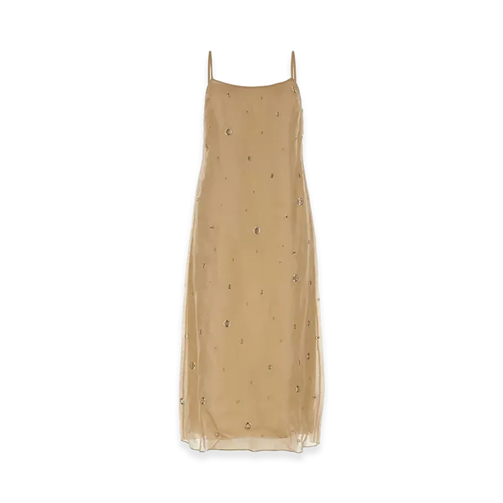 PRADA Women's Organza Dress "Beige"