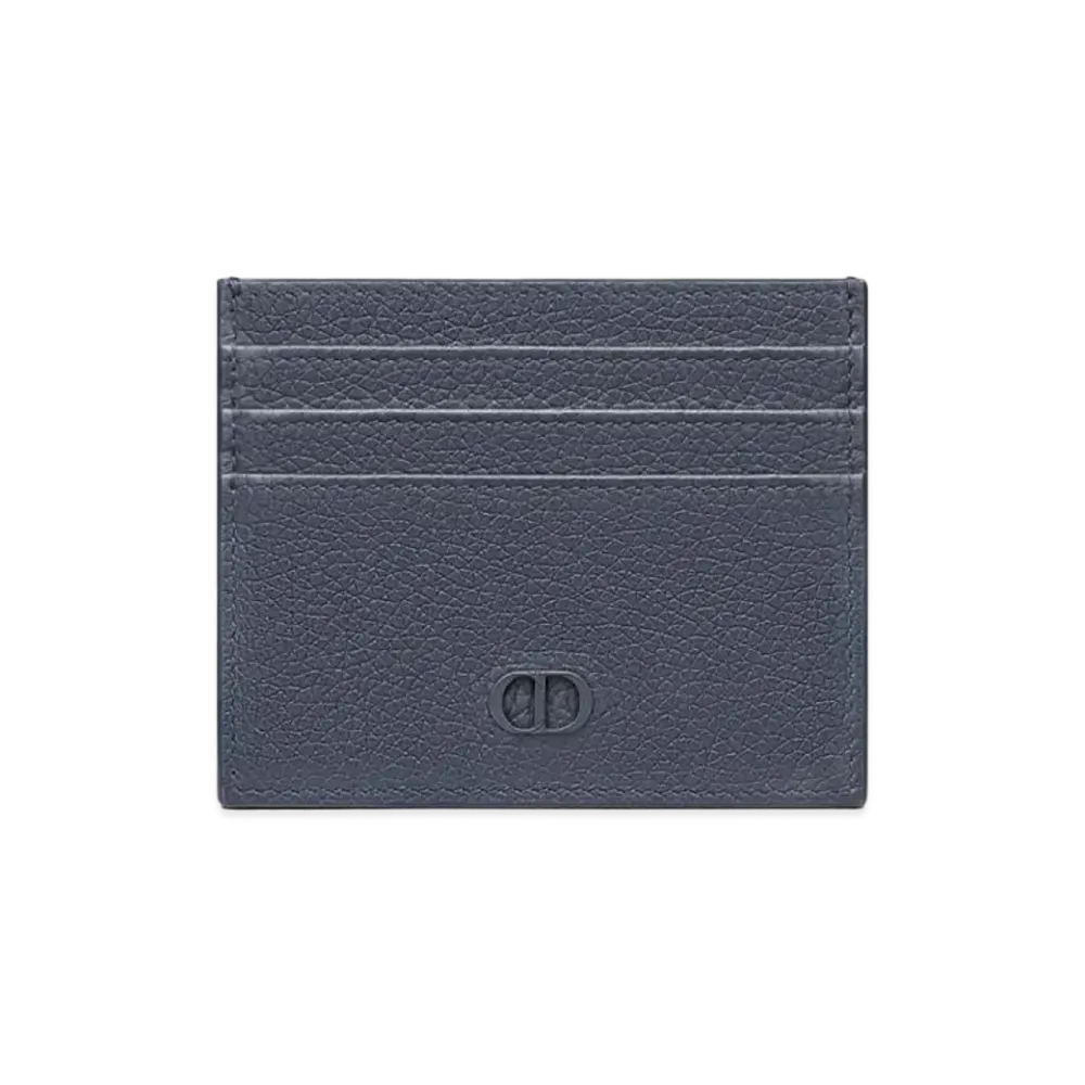 Dior Card Holder CD Icon Grained Calfskin "Navy"