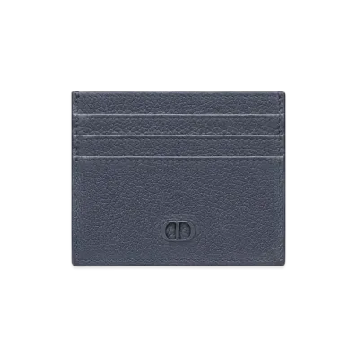 Dior Card Holder CD Icon Grained Calfskin "Navy"