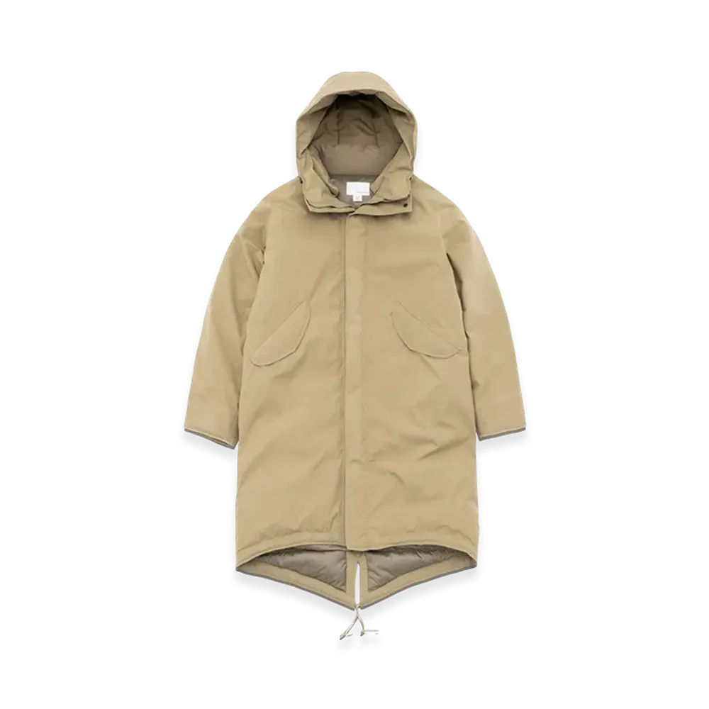 nanamica GORE-TEX Long Down Coat "Khaki Beige"