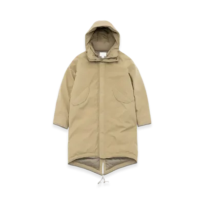nanamica GORE-TEX Long Down Coat "Khaki Beige"