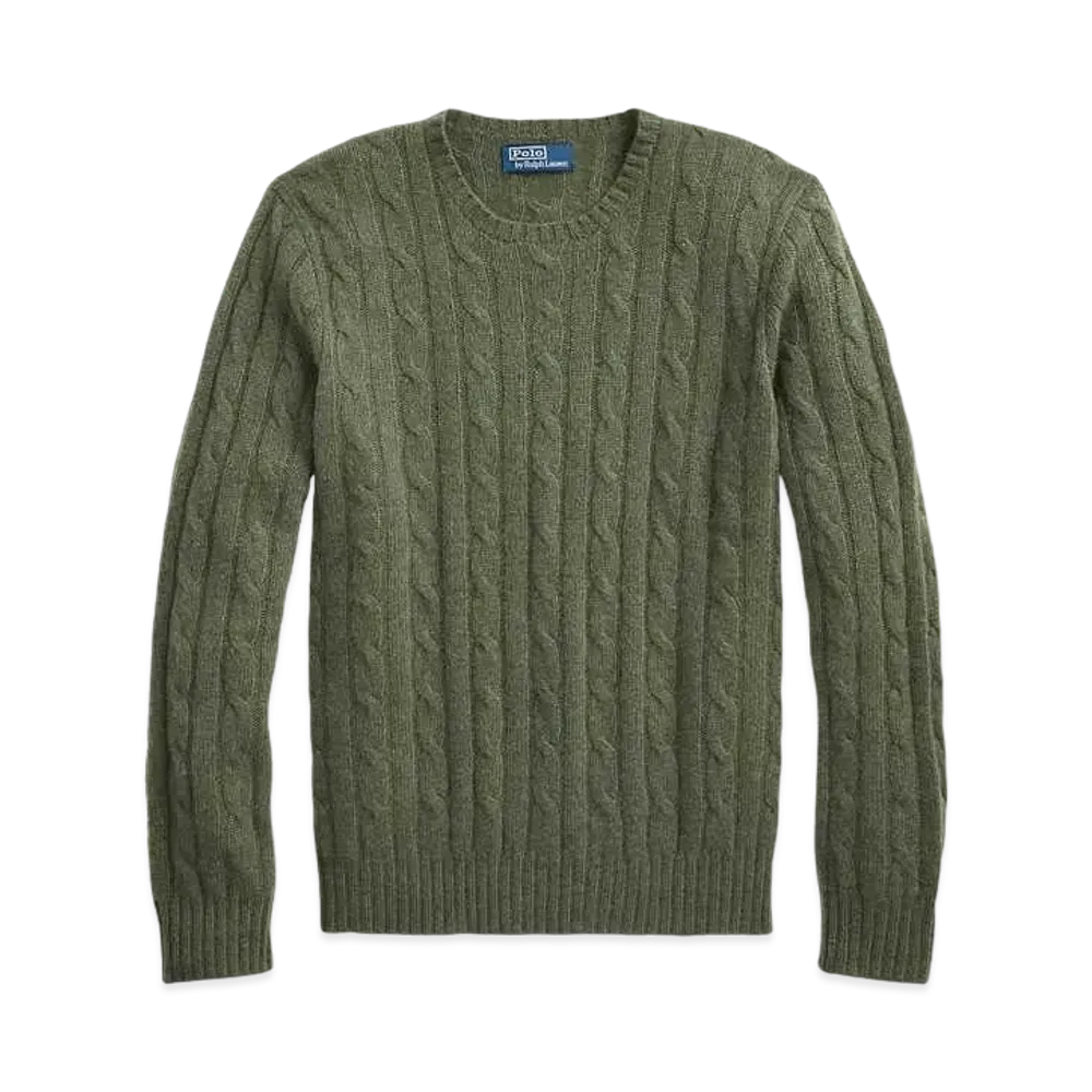 Polo Ralph Lauren Cable Knit Cashmere Sweater "Green"