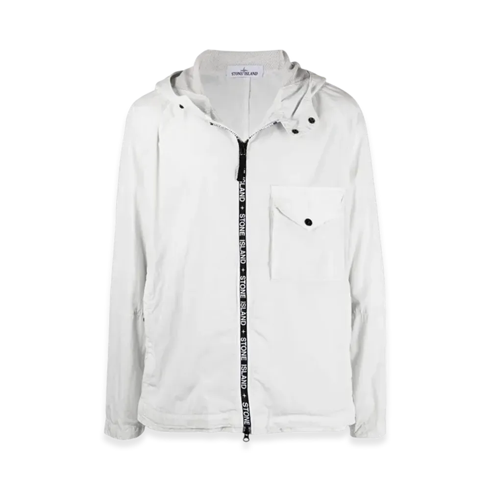 Stone Island 428E1 Cupro Nylon TC Gament Dyed Hooded Jacket - 22SS "Ice"