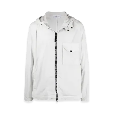 Stone Island 428E1 Cupro Nylon TC Gament Dyed Hooded Jacket - 22SS "Ice"
