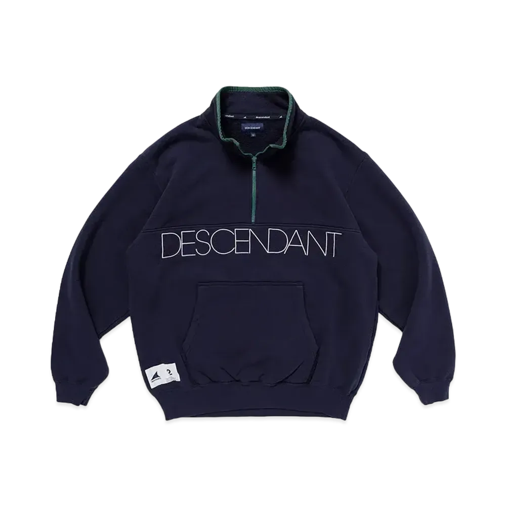 DESCENDANT Strain Half Zip "Navy"