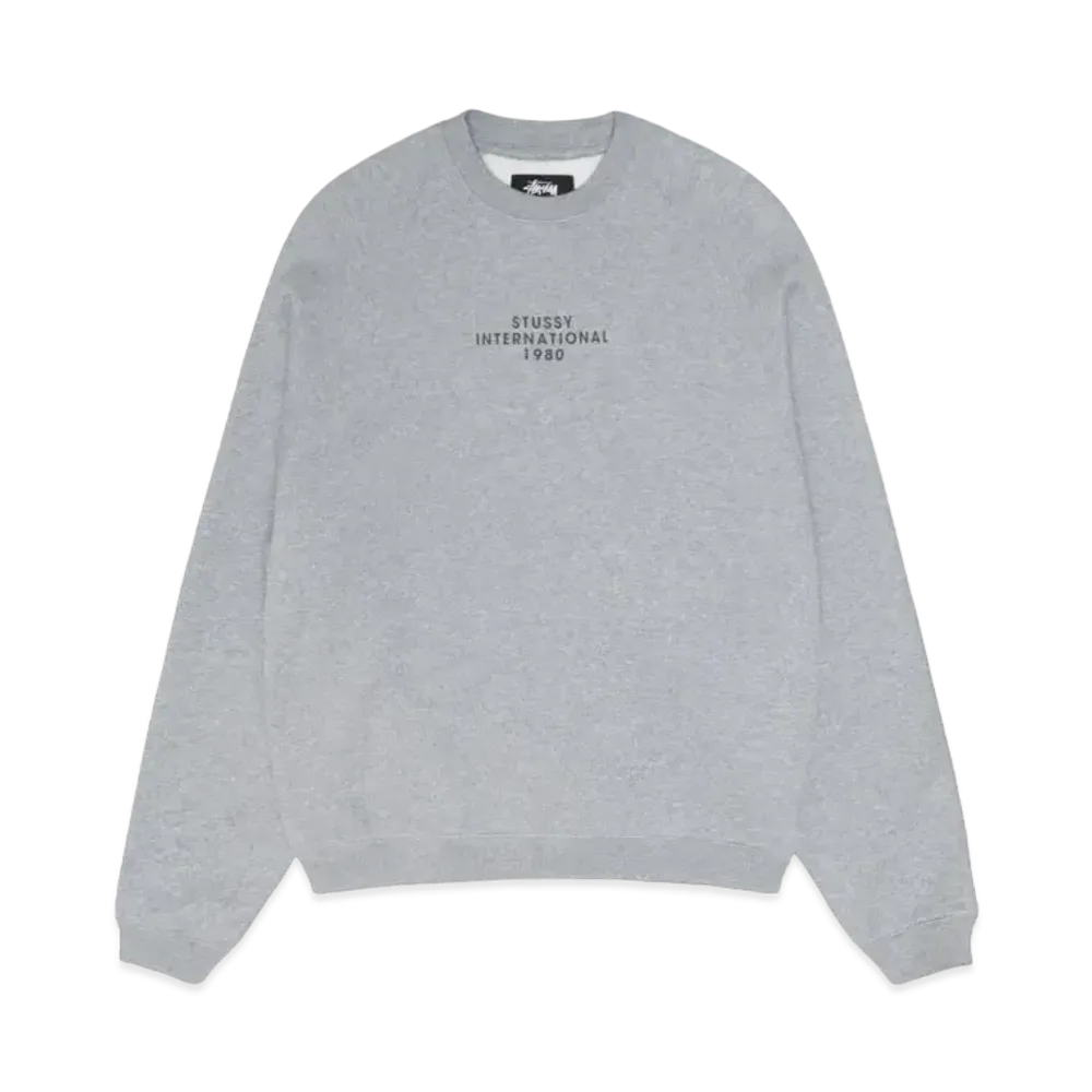 Stussy Raglan Sleeve Crew "Gray Heather"