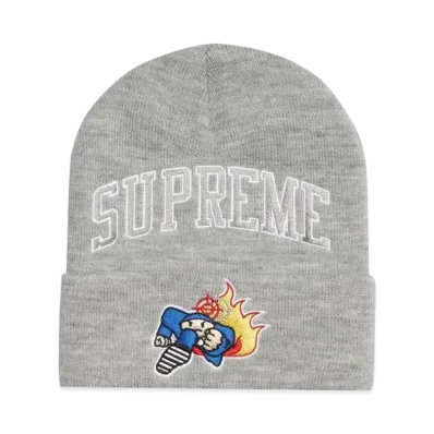 Supreme x Duck Down Music Beanie "Heather Grey"