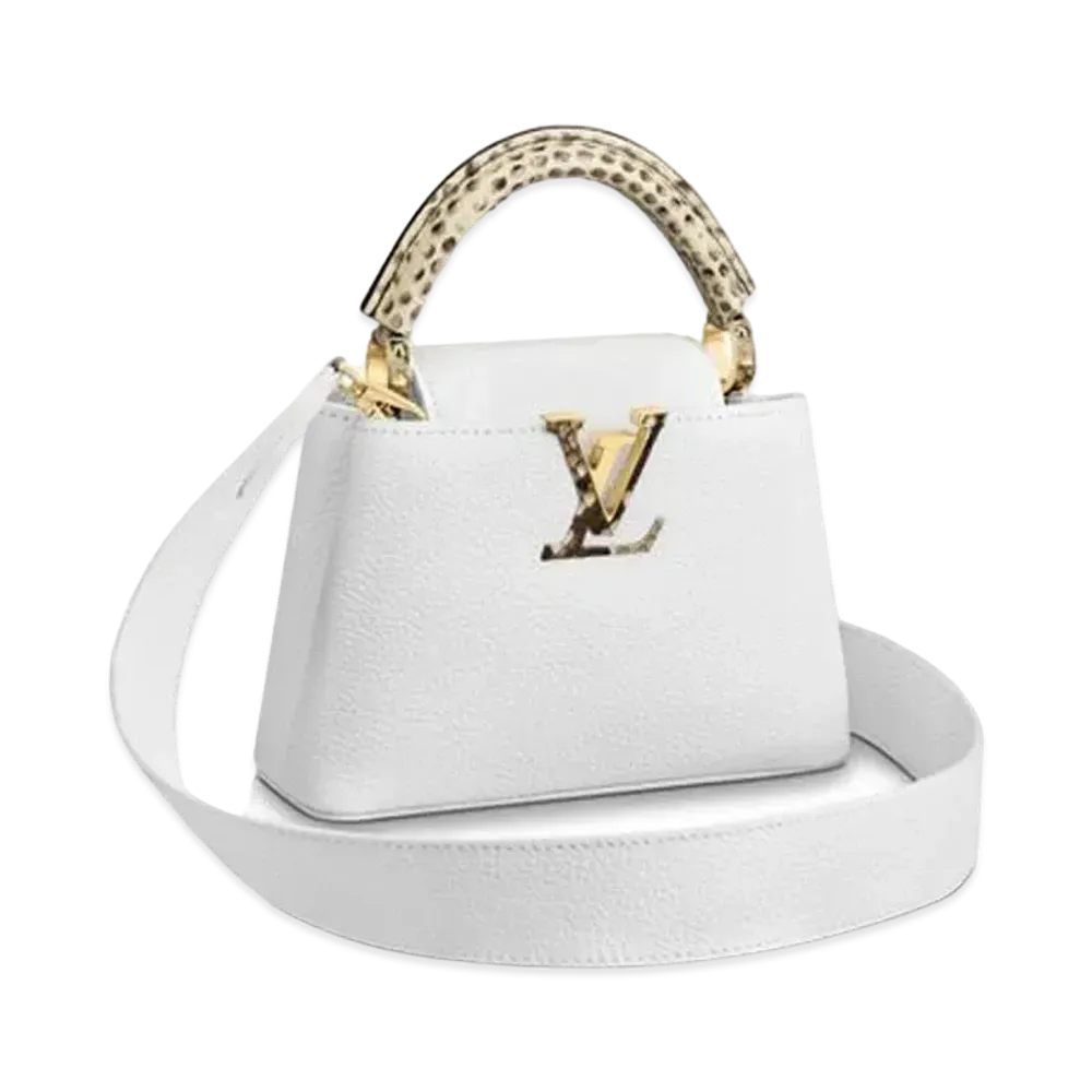 Louis Vuitton Capucines Mini Taurillon Leather "Blanc"