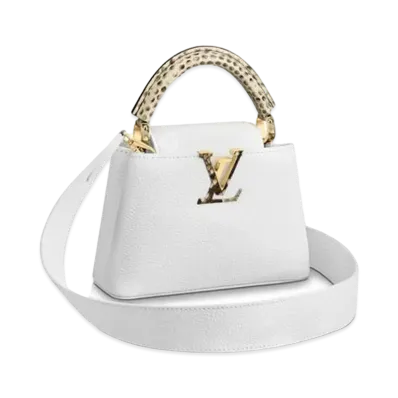 Louis Vuitton Capucines Mini Taurillon Leather "Blanc"