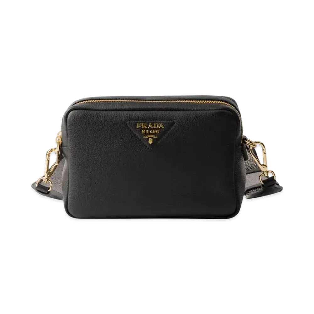 PRADA Small Leather Shoulder Bag "Black"