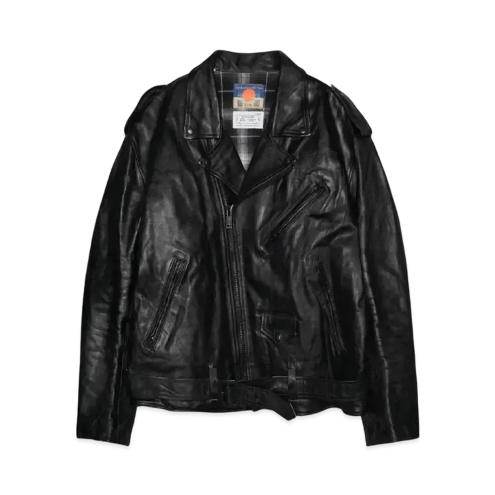 Rafu x blackmeans jacket "BLACK(smooth leather)"