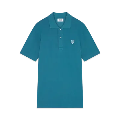 Maison Kitsune Bold Fox Head Patch Comfort Polo "Lake Blue"