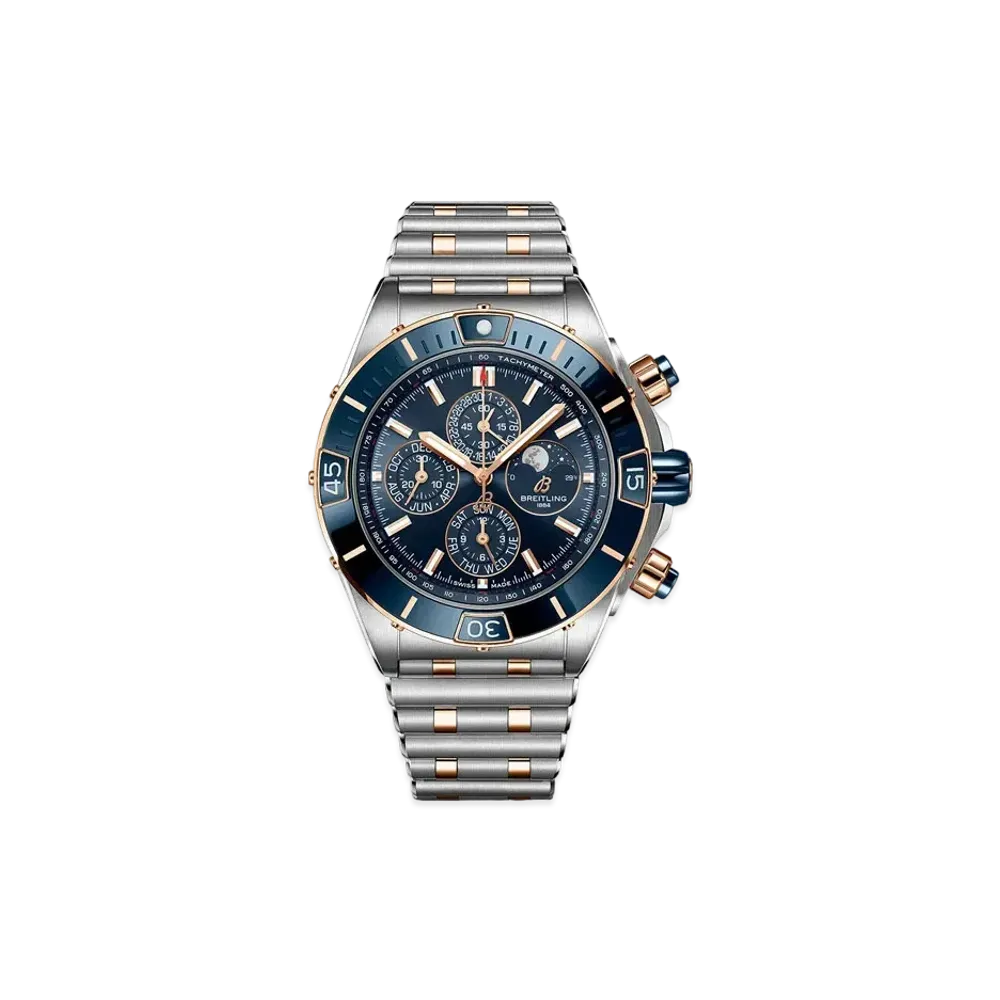 BREITLING SUPER CHRONOMAT 44 FOUR-YEAR CALENDAR "Blue"