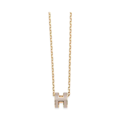 Hermes Mini Pop H Pendant "Marronglace/Gold"