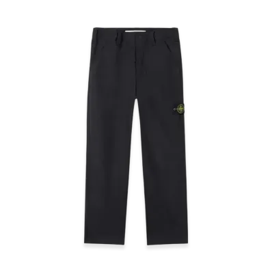 Stone Island 3100015 Supima Cotton Canvas Non-Aqueous Dyeing Technology Regular-Fit Chino Pants with Pockets - 25SS "Black"