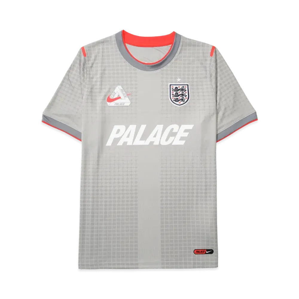 Nike x PALACE X2 World Cup Dri-Fit Academy Pro Short Sleeve Football Top England "Pewter Grey/Bright Crimson"