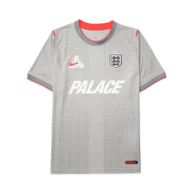 Nike x PALACE X2 World Cup Dri-Fit Academy Pro Short Sleeve Football Top England "Pewter Grey/Bright Crimson"