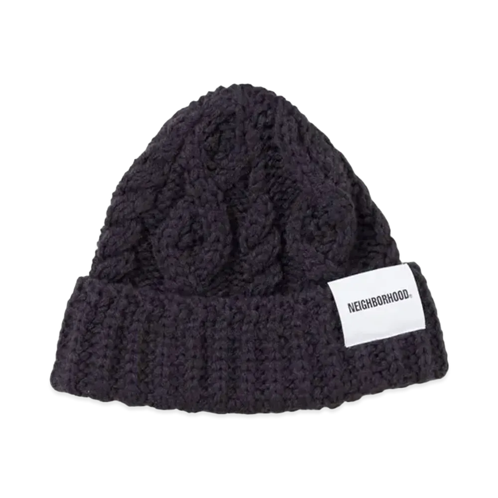 NEIGHBORHOOD Cable Knit Beanie "Navy"