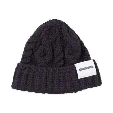 NEIGHBORHOOD Cable Knit Beanie "Navy"