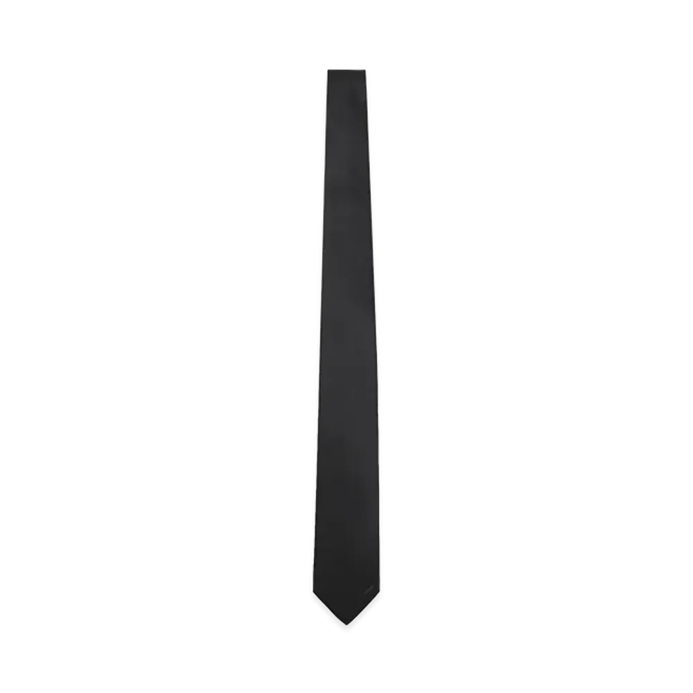 PRADA Re-Nylon Logo Tie. "Black"