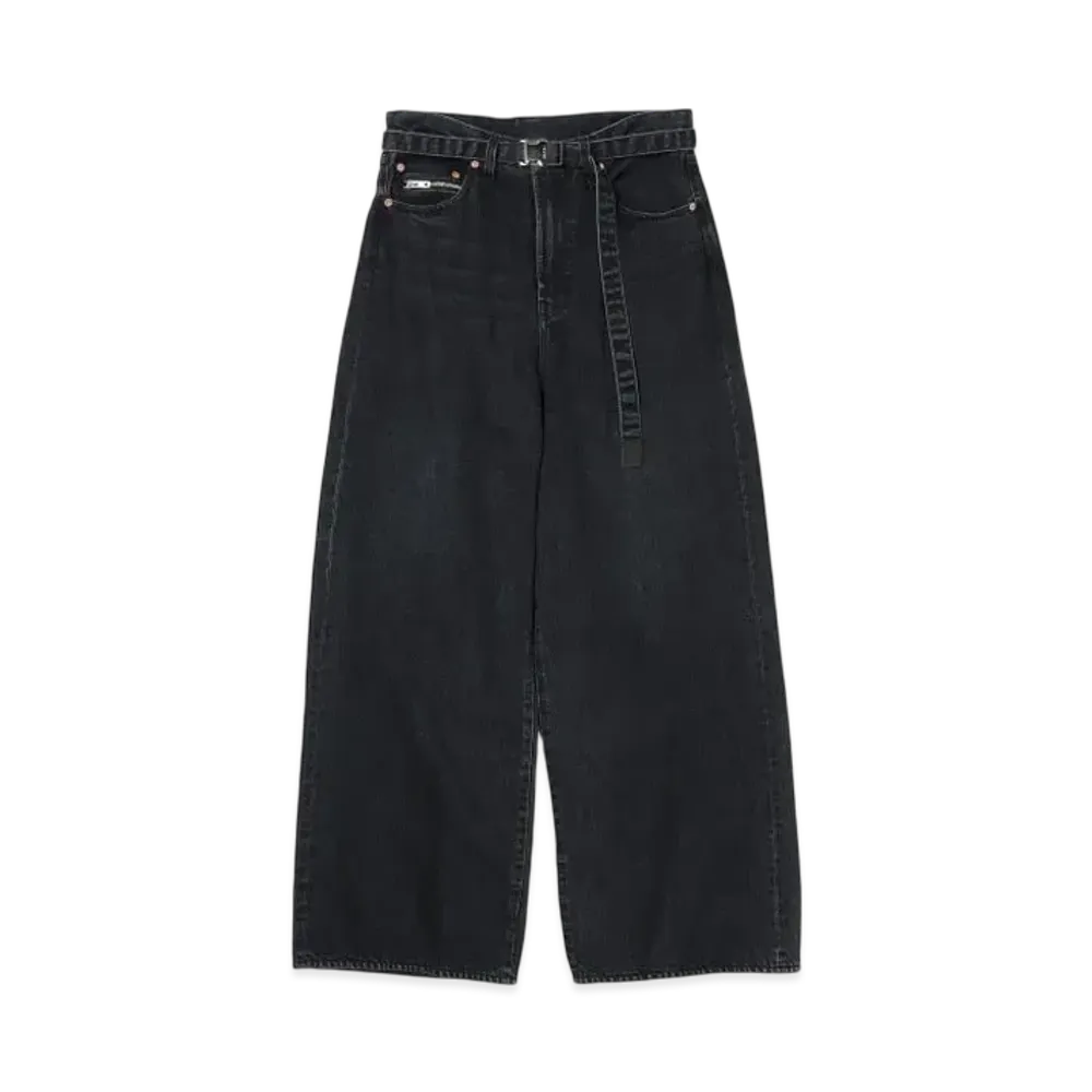 sacai Wide Denim Pants "Black"
