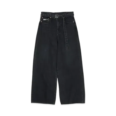 sacai Wide Denim Pants "Black"
