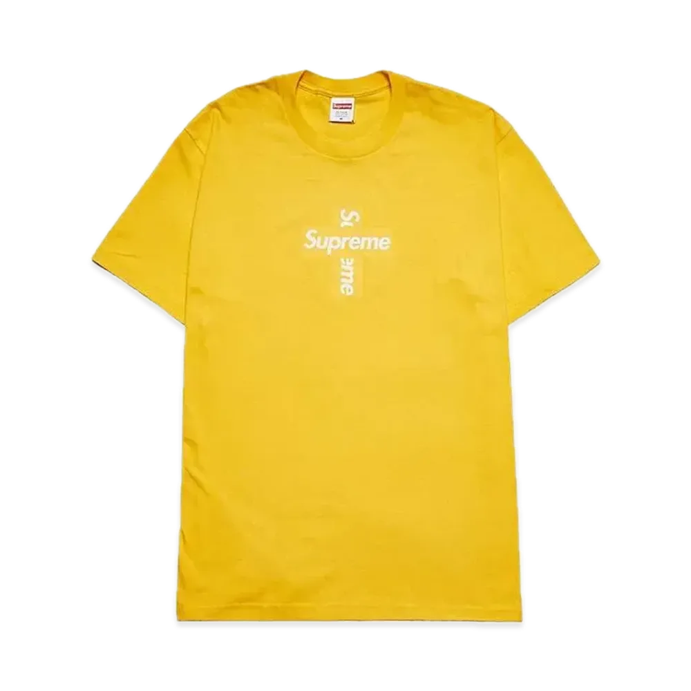 シュプリーム クロス ボックス ロゴ Tシャツ "イエロー"