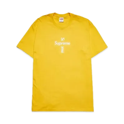 Supreme Cross Box Logo Tee "Yellow"