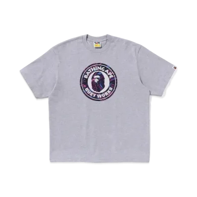 A BATHING APE Busy Works Relaxed Fit Tee "Gray"