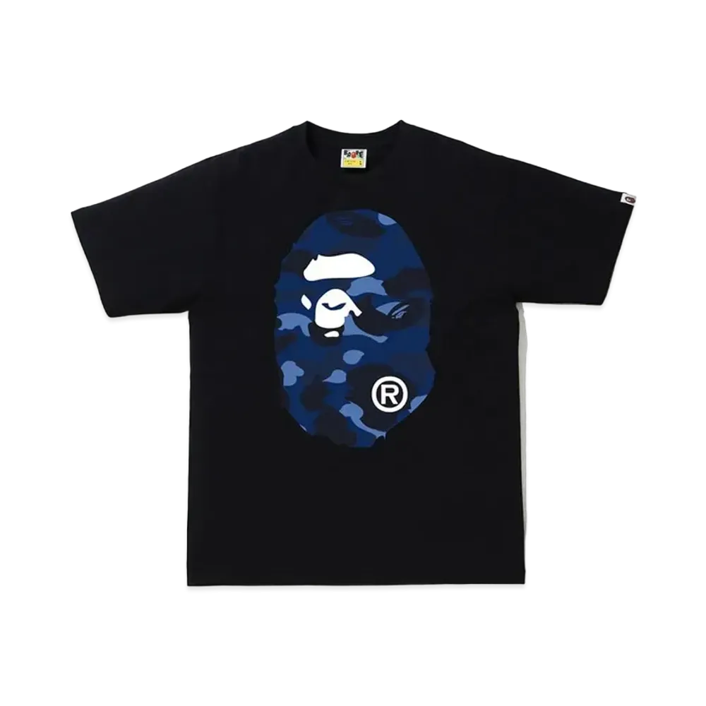 A BATHING APE Color Camo Big Ape Head Tee (FW20) "Black/Navy"