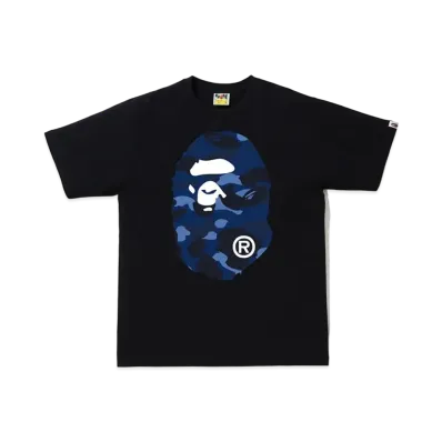 A BATHING APE Color Camo Big Ape Head Tee (FW20) "Black/Navy"