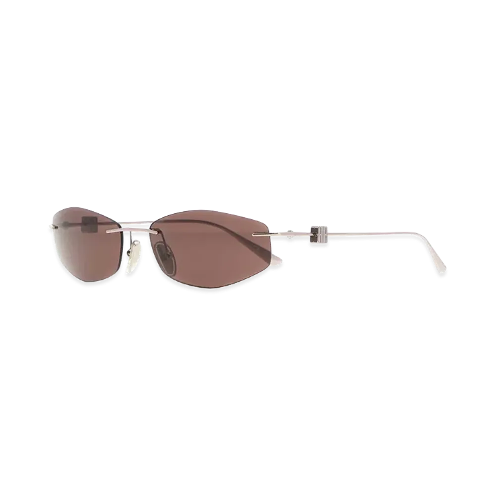 BALENCIAGA Women's Metal Sunglasses "Brown/Silver"