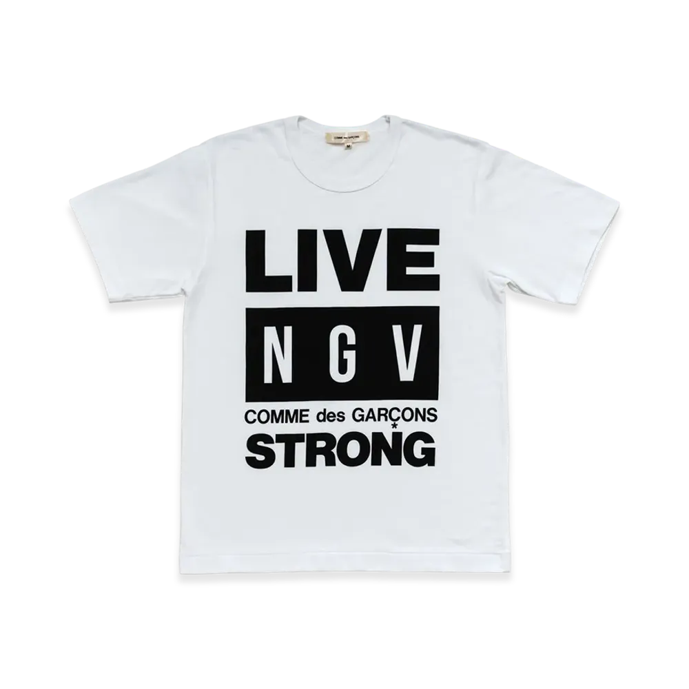 COMME des GARCONS x NGV Live Strong T-shirt "White"
