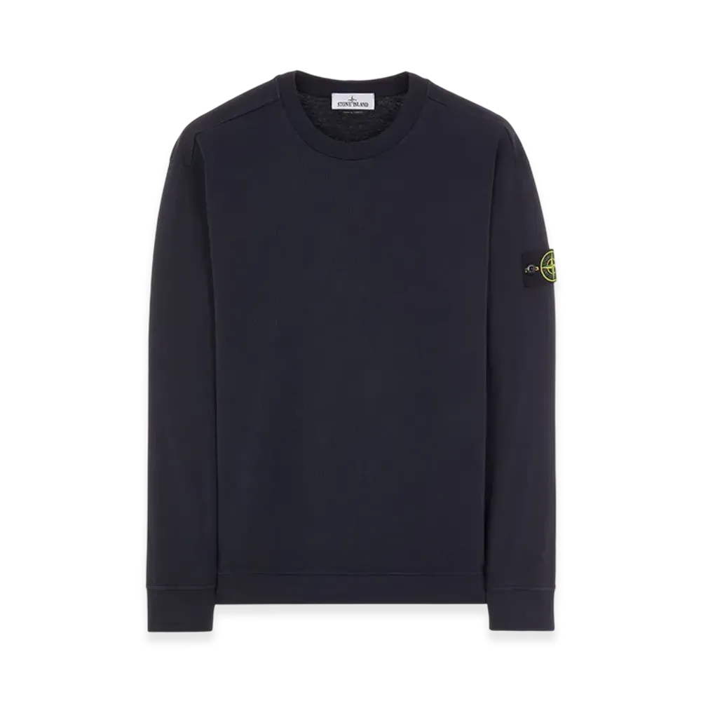 Stone Island 63750 Garment Dyed Gauzed Cotton Crewneck Sweatshirt - 22FW "Navy Blue"