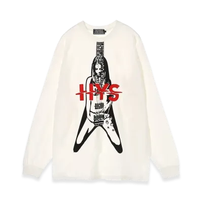 HYSTERIC GLAMOUR Flying V T-Shirt "White"