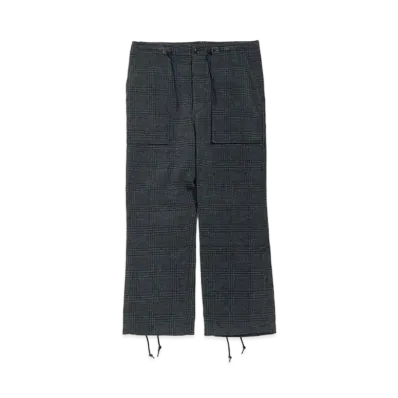 Needles STRING FATIGUE PANT - AC/C PLAID MOLE TWILL "Navy"