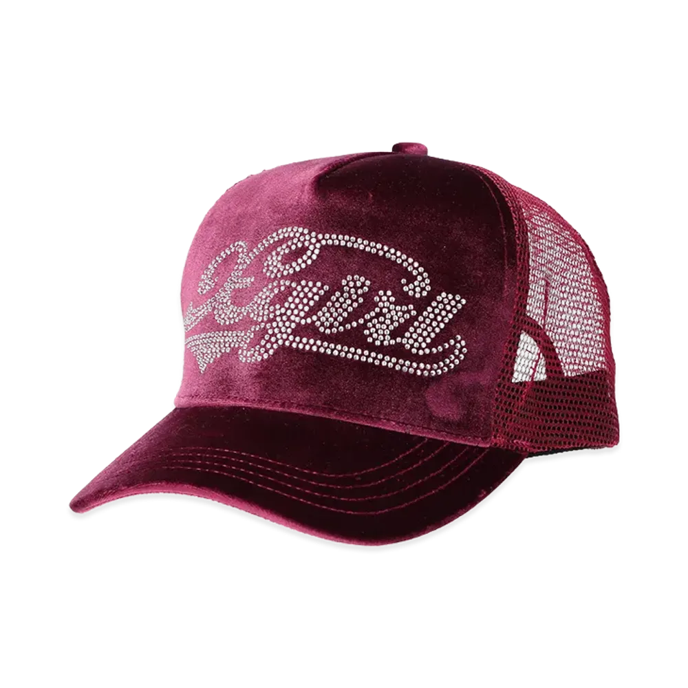 X-Girl Women's Velour Trucker Cap "Pink"