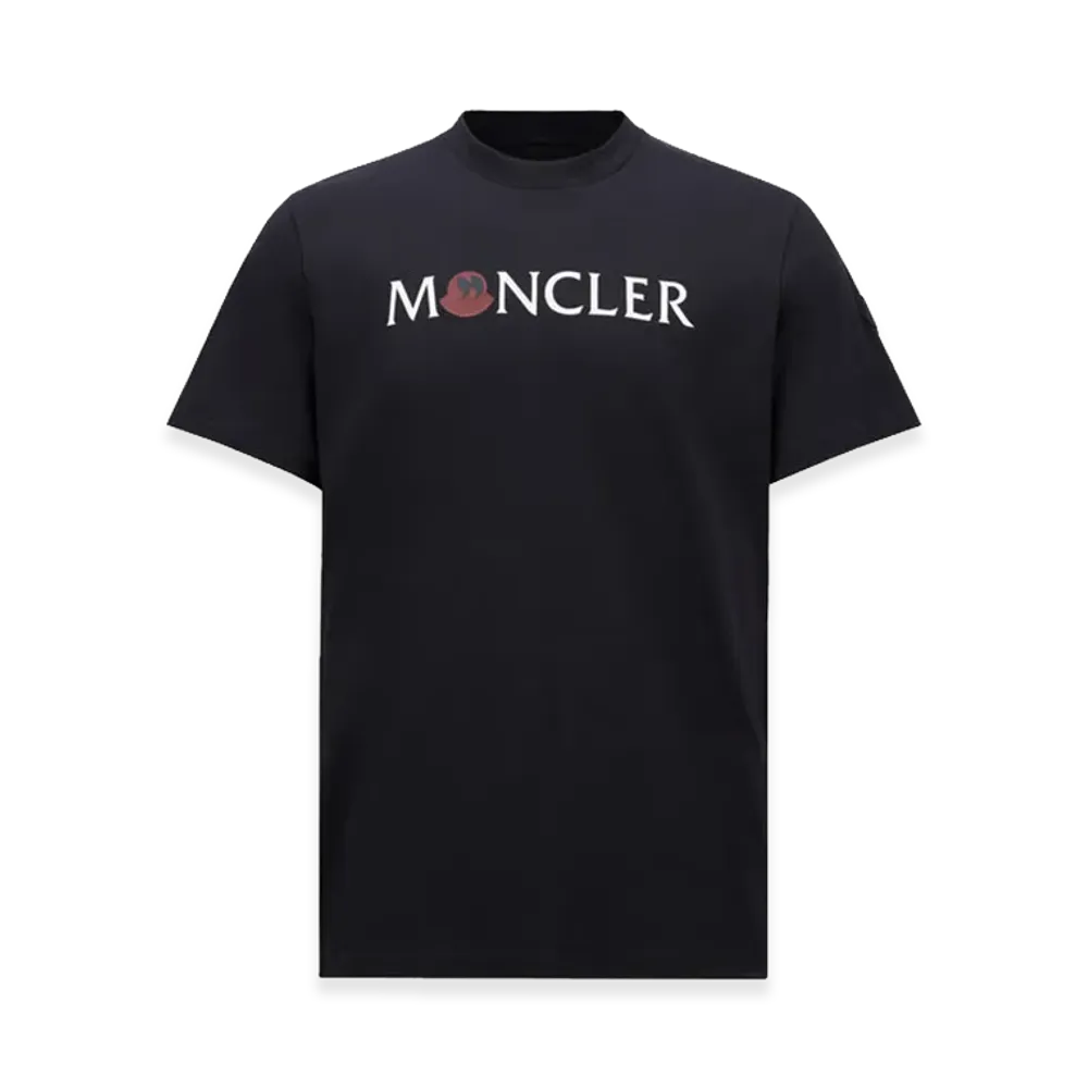 MONCLER Punctuation Logo Cotton T-Shirt "Navy"